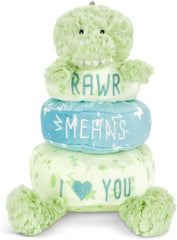 Demdaco Rawr Means I Love You Dinosaur Stackable Rings Plush