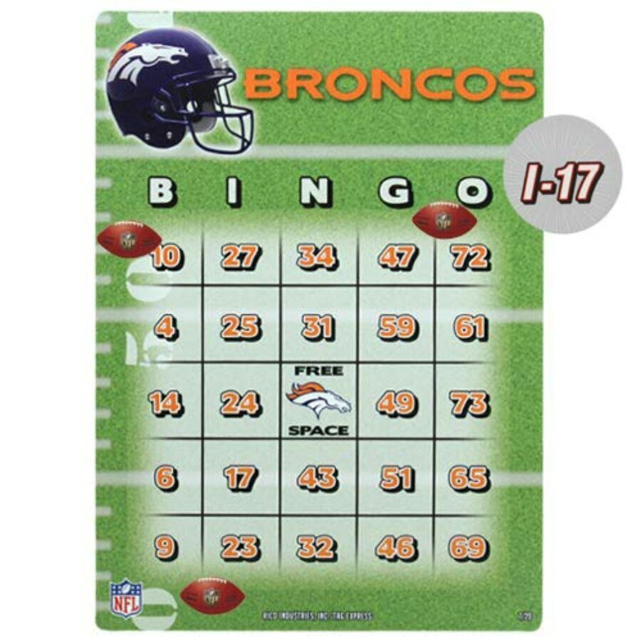 NFL Denver Broncos Bingo Game – Fan-Favorite Family Game Night