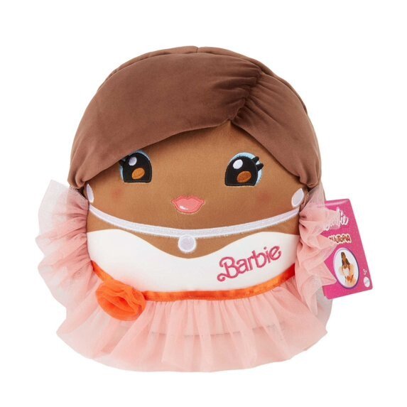 Mattel Barbie Cuutopia Plush African American Doll Peach Gown
