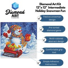Leisure Arts Diamond Art Holiday Snowman Fun 16x20 Kit