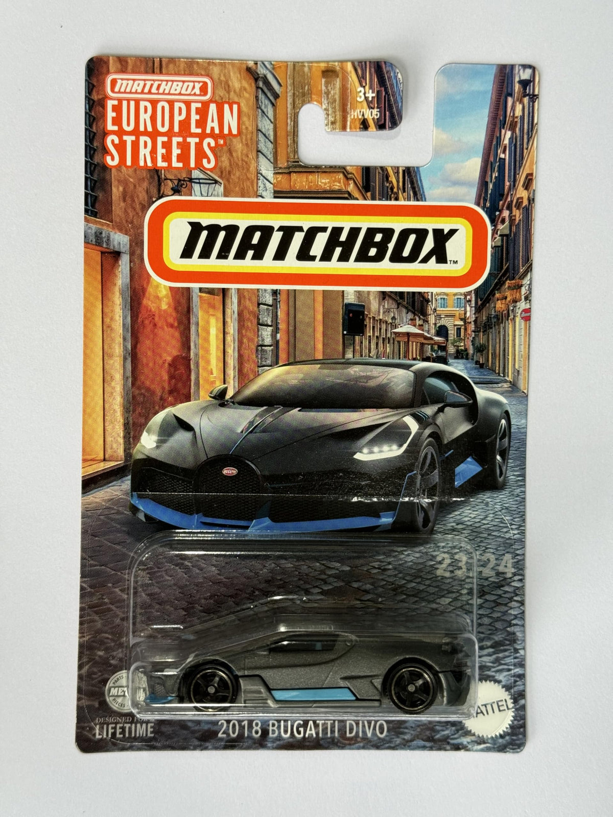 Matchbox 2018 Bugatti Divo | Metalflake Matte Dark Grey Die-Cast