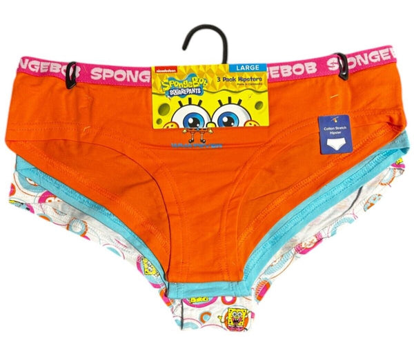 Nickelodeon SpongeBob SquarePants Hipster Underwear 3-Pack – Size L