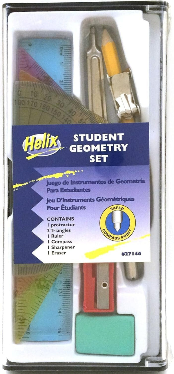 Helix Student Geometry Set with Hard Protective Case