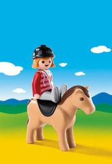 PLAYMOBIL 1.2.3 Equestrian with Horse Toddler Set