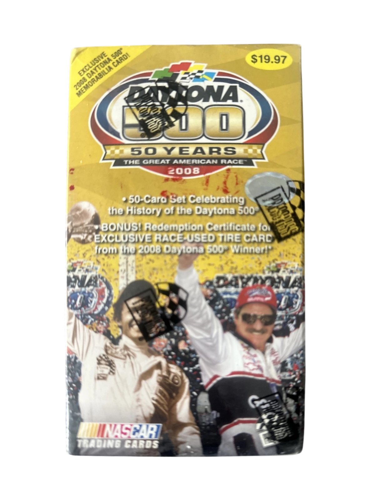 Press Pass Daytona 500 50 Years Trading Card Set with Race-Used Tire Redemption