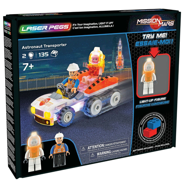 Laser Pegs Astronaut Transporter Light-Up Building Set