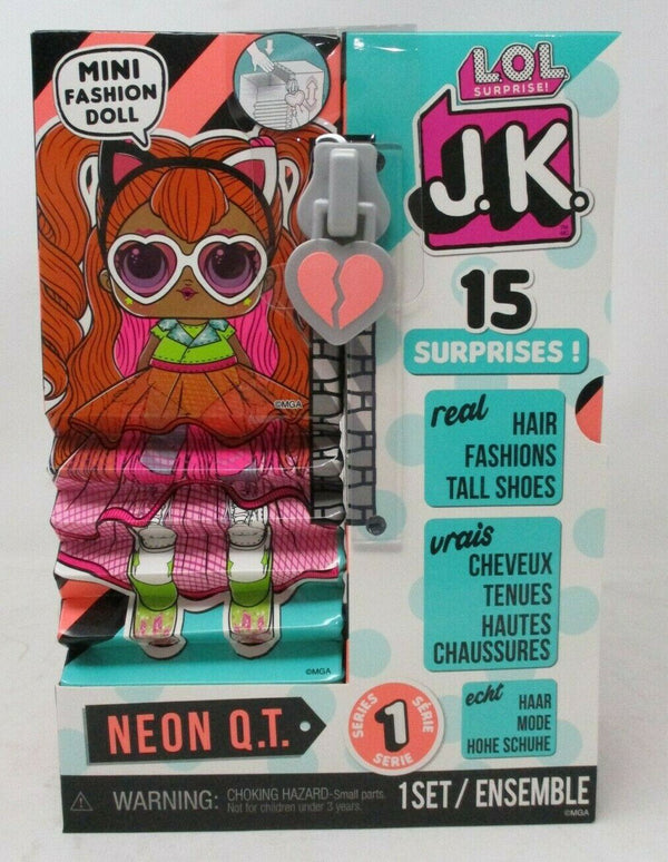 L.O.L. Surprise! JK Neon Q.T. Mini Fashion Doll – 15 Surprises