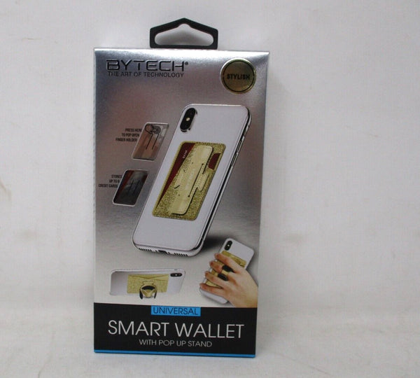Bytech Universal Smart Wallet with Pop-Up Stand – Gold
