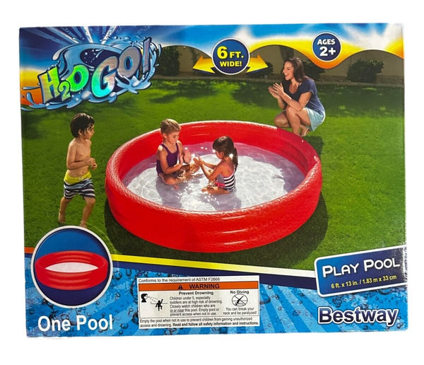 Bestway H2OGO! 6ft Inflatable Kids Play Pool – Red
