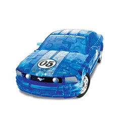 Happy Well 3D Puzzle Ford Mustang FR500C Model Kit – Translucent Blue