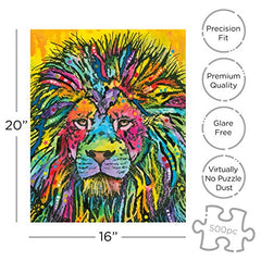 Dean Russo Lion 500-Piece Jigsaw Puzzle by Aquarius