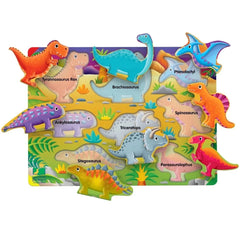 The Learning Journey Lift & Learn ABC + Dinosaur Puzzle 2-Pack