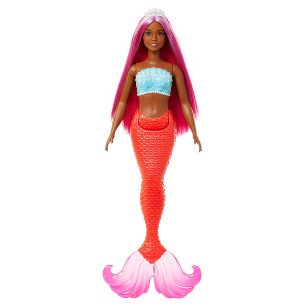 Barbie Mermaid Doll – Magenta Hair, Shell Bodice & Red Tail