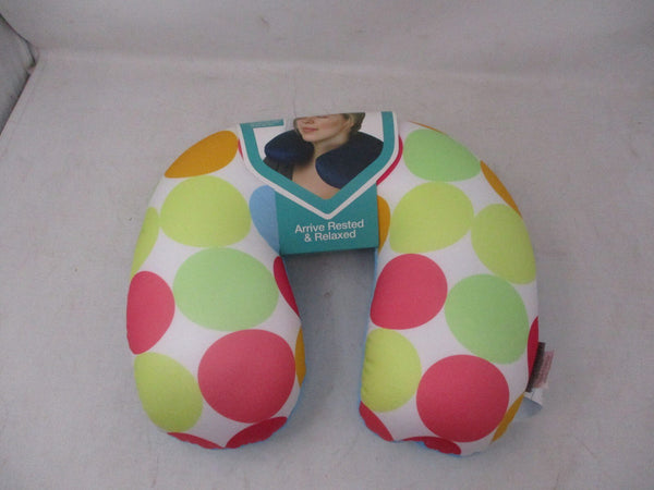 Trip Logic Plush Travel Pillow – Polka Dots | Neck & Head Support