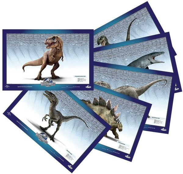 Factory Entertainment Jurassic World Dinosaur Lithographic Print Set
