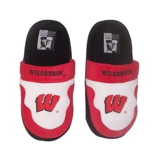 Comfy Feet Wisconsin Badgers Slip-On Slippers