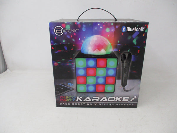 B Iconic Disco Party Karaoke Wireless Speaker with Bass Boost