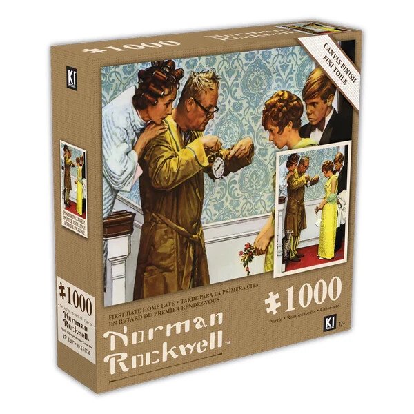 KI Puzzle Norman Rockwell First Date Home Late 1000-Piece Jigsaw
