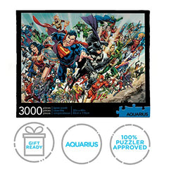 Aquarius DC Comics Cast 3000-Piece Jigsaw Puzzle – 32x45 In.