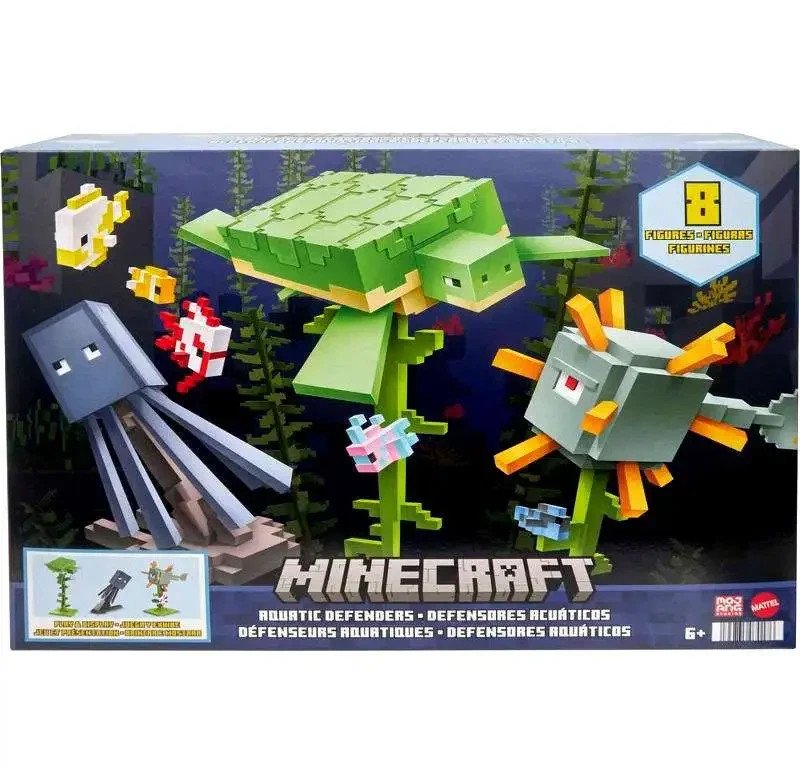 Mattel Minecraft Aquatic Defenders 8-Figure Playset