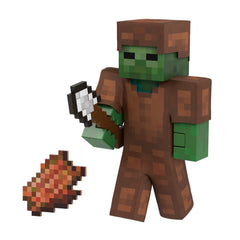 Mattel Minecraft Diamond Level Zombie Action Figure 5.5-in with 4 Accessories