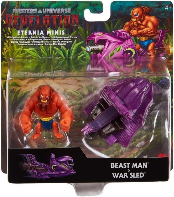 Mattel Masters of the Universe Eternia Minis Beast Man & Warsled Set
