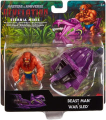 Mattel Masters of the Universe Eternia Minis Beast Man & Warsled Set