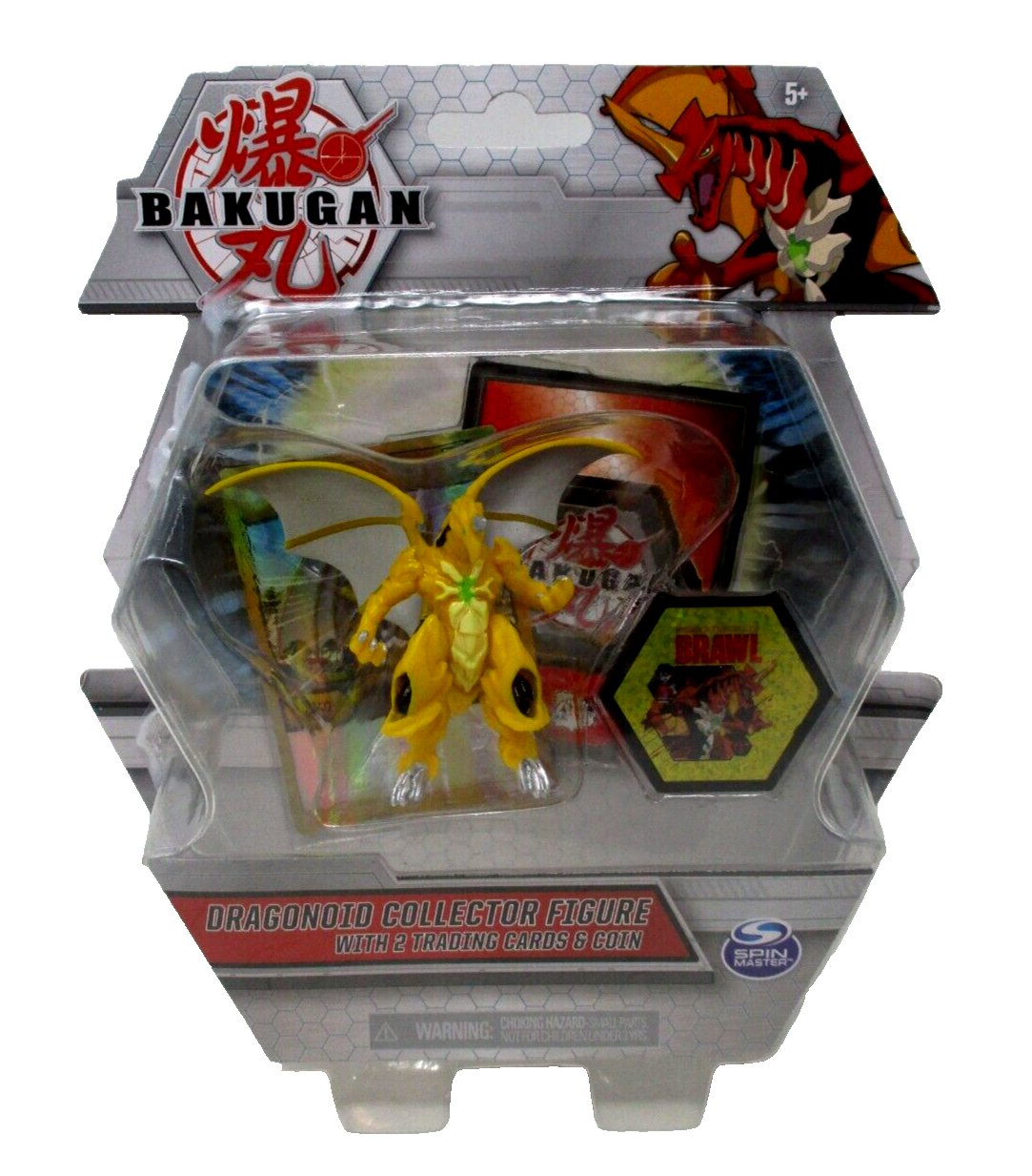 Spin Master Bakugan Gold Dragonoid Collector Figure with Cards & Coin