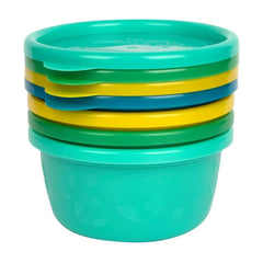GreenGrown Reusable Toddler Snack Bowls with Lids, 4-Pack