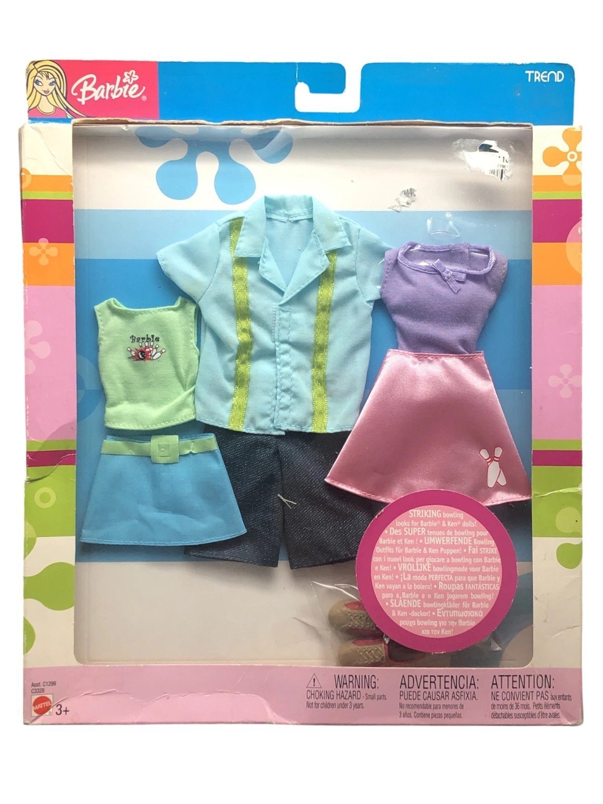Barbie Trend Fashions Striking Bowling Looks for Barbie & Ken (2003)