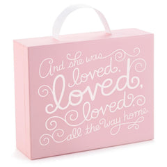 Hallmark Loved Baby Girl Soft Pink Blanket