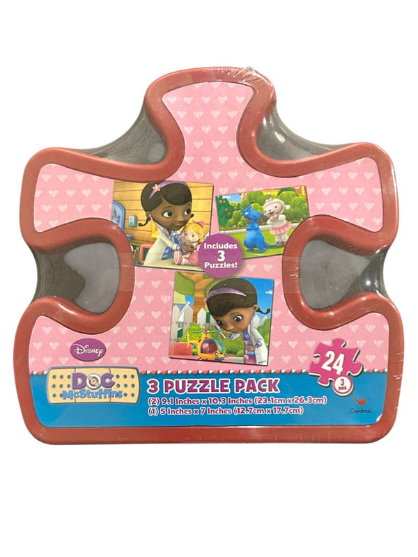 Disney Doc McStuffins Puzzle Pack – 3-Piece Puzzle Set for Kids