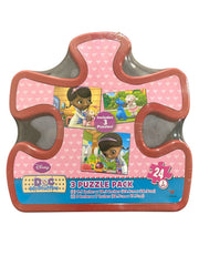Disney Doc McStuffins Puzzle Pack – 3-Piece Puzzle Set for Kids