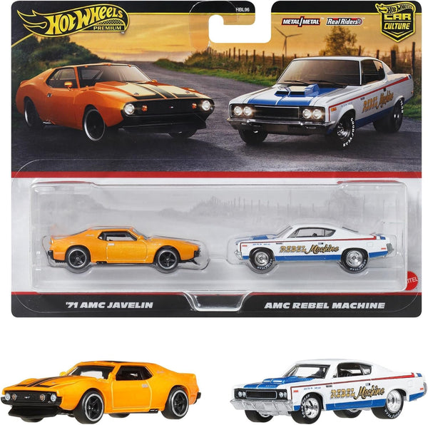 Hot Wheels Premium 2-Pack '71 AMC Javelin & Rebel Machine