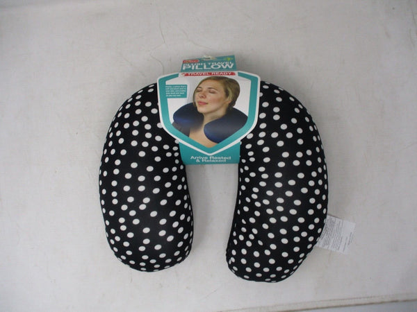 Trip Logic Plush Travel Pillow – Neck Support | Black & White Polka Dots