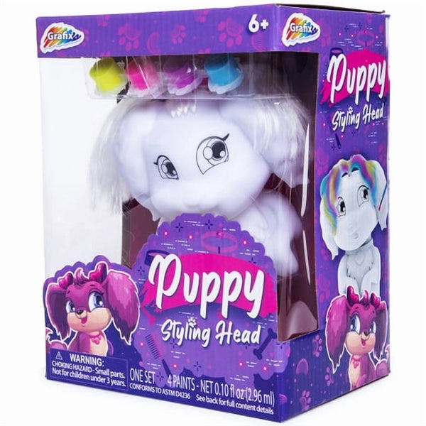 Grafix Puppy Styling Head | Kids' Pretend Play Grooming Toy