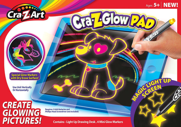Cra-Z-Art CRA-Z-Glow Pad Magic Light-Up Drawing Screen with Markers