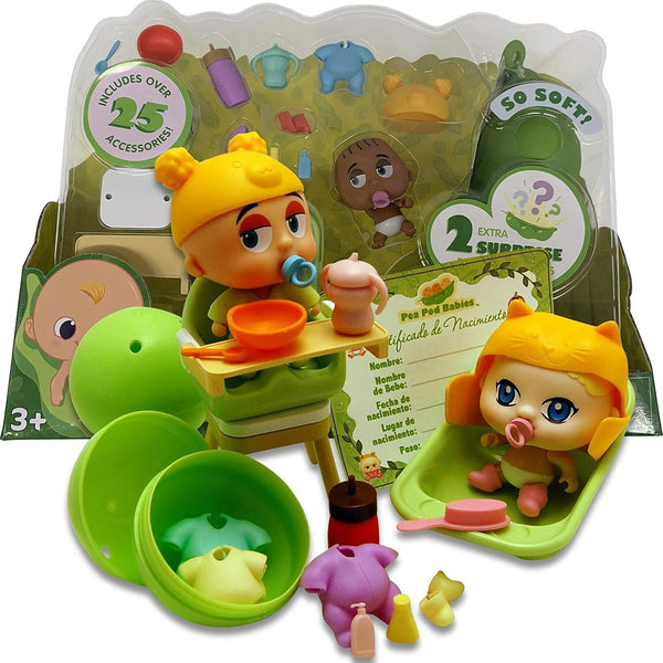 Pea Pod Babies Dinner & Bathtime Mini Collectible Doll 2-Pack