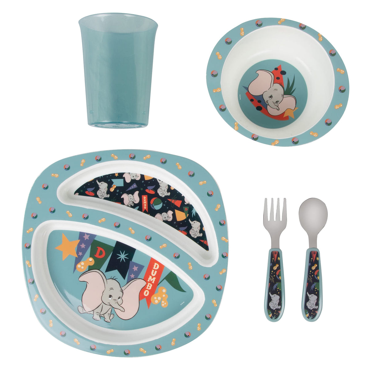 The First Years Disney Dumbo Toddler Feeding Set, 5 Pc