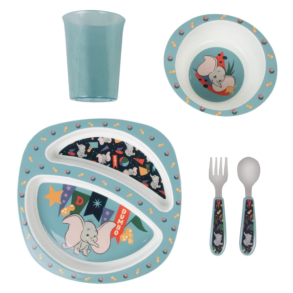 Disney The First Years Dumbo Toddler Feeding Set, 5 Pc