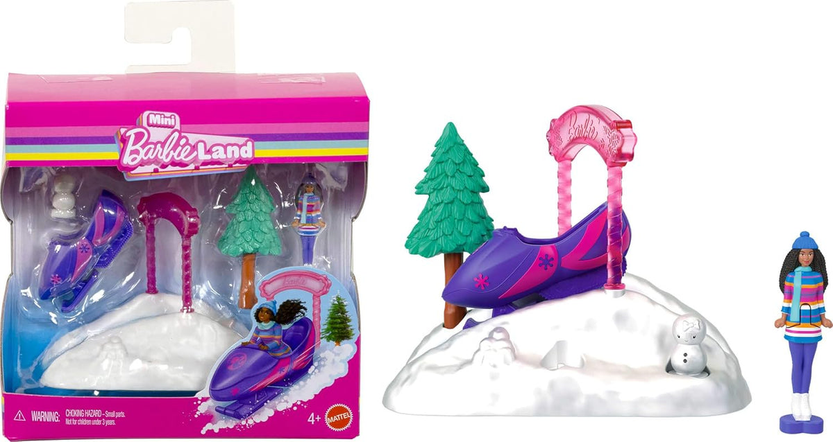Barbie Mini Land Collectible Playset with 1.5-Inch Doll