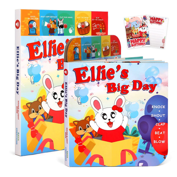 Reca Creations Birthday Sound Book with Candle Blow-Out Lights