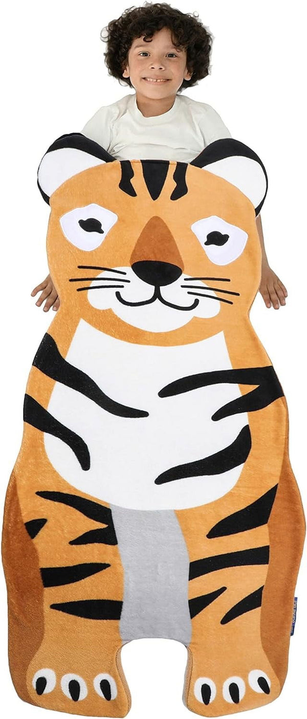 Blankie Tails Tiger Wearable Blanket | Double-Sided Minky Fleece
