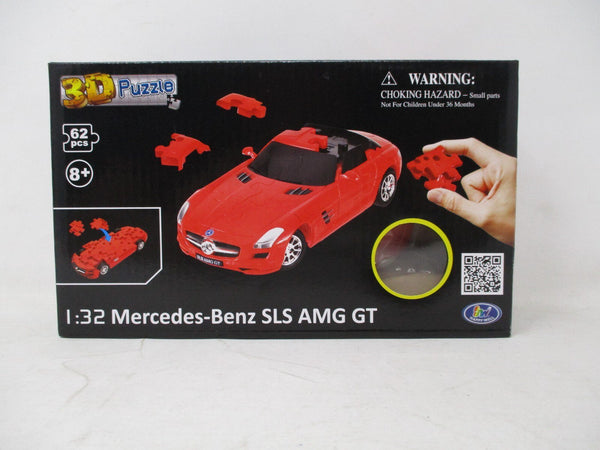 Happy Well Mercedes-Benz SLS AMG GT 3D Puzzle – Solid Red 1:32