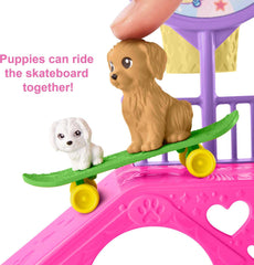 Barbie Chelsea Skate Park Playset with Puppies & 15+ Accessories