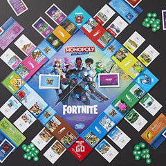 Hasbro Monopoly Fortnite Flip Edition Board Game for 4 Players