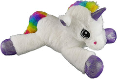 Gitzy 18-Inch Rainbow Unicorn Stuffed Animal – Purple Plush
