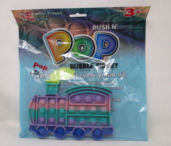 Push N' Pop Bubble Fidget Train | Sensory Pop Toy for Kids & Adults