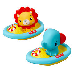 Fisher-Price Animal Boat Bath Toy Set for Toddlers, 4 Piece