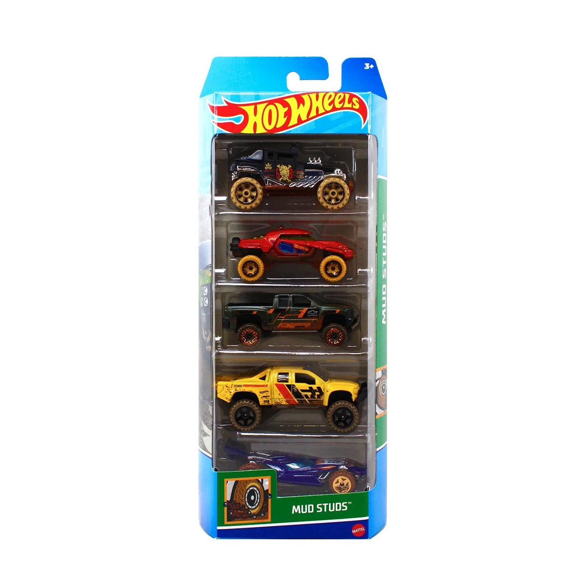 Hot Wheels 2023 Mud Studs 5-Pack Die-Cast Cars